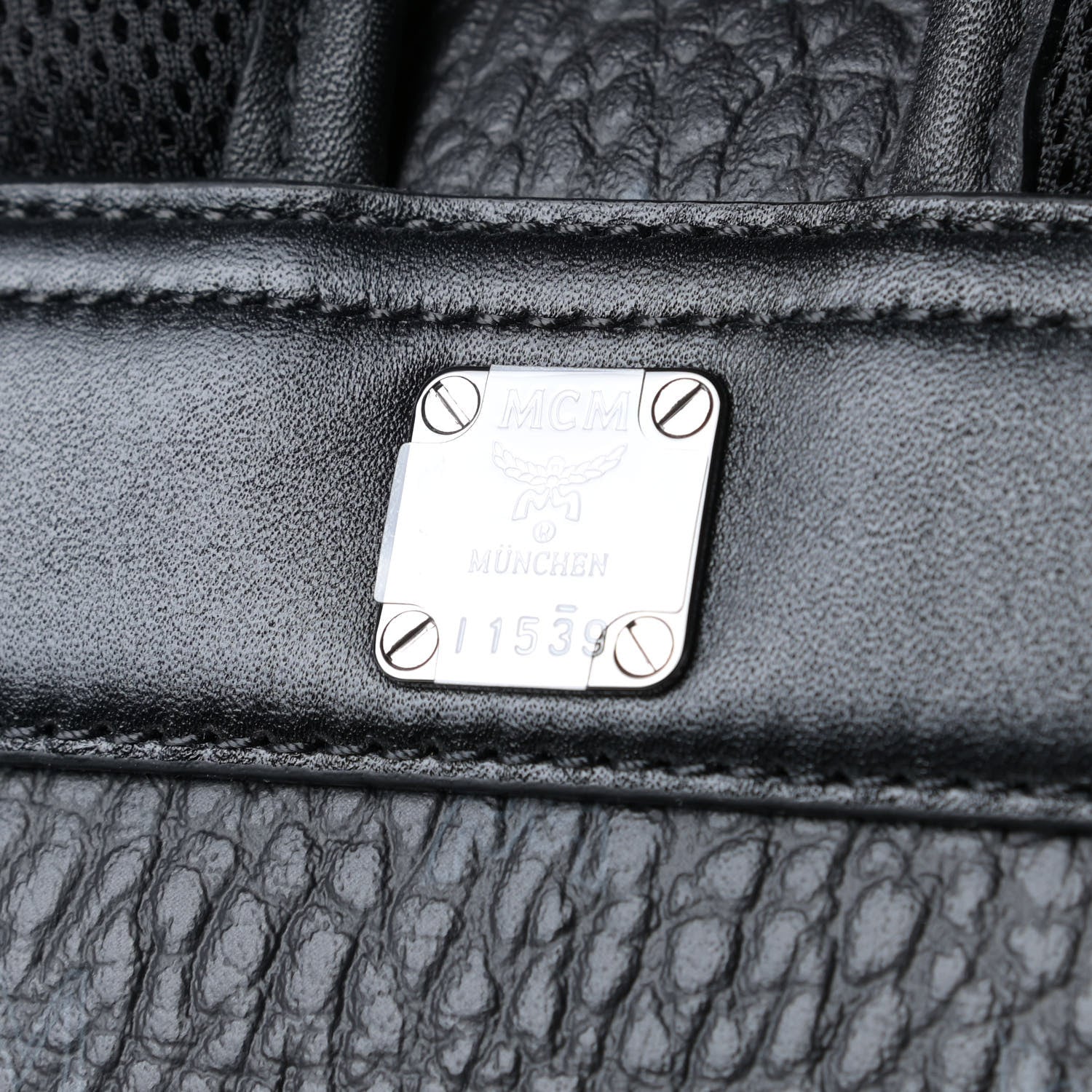 MCM Visetos Medium Stark Logo Stripe Backpack Black 8 of 21