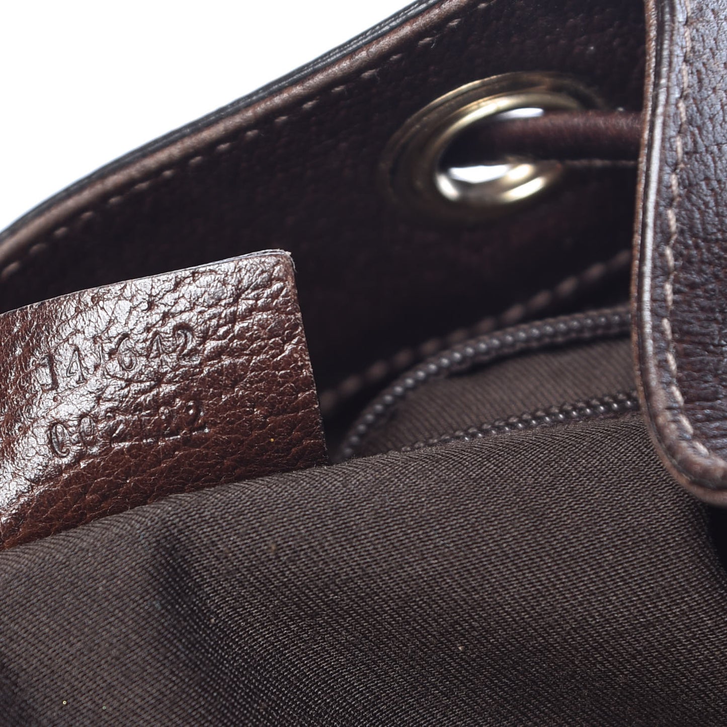GG Monogram Flap Backpack Brown