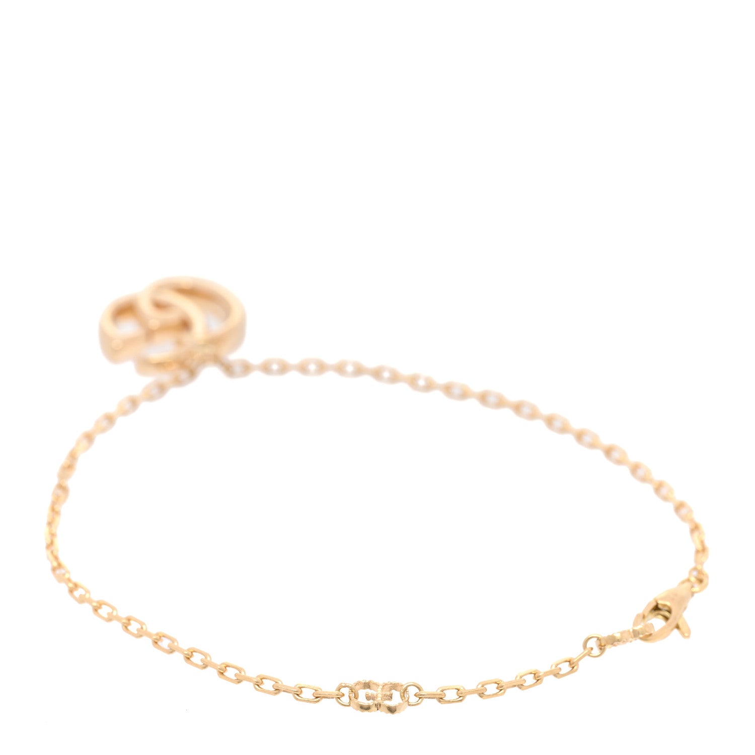 Gucci 18K Yellow Gold GG Running Charm Bracelet 2 of 4