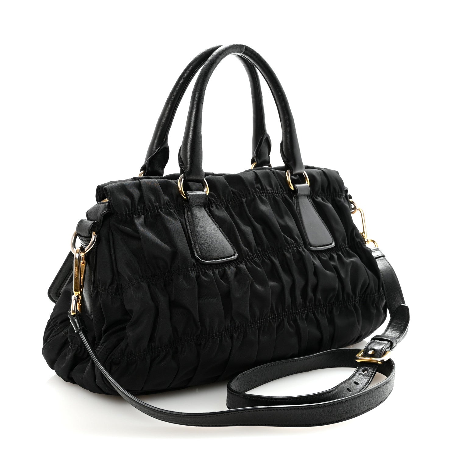 Prada Tessuto Nylon Gaufre Tote  Black 3 of 9