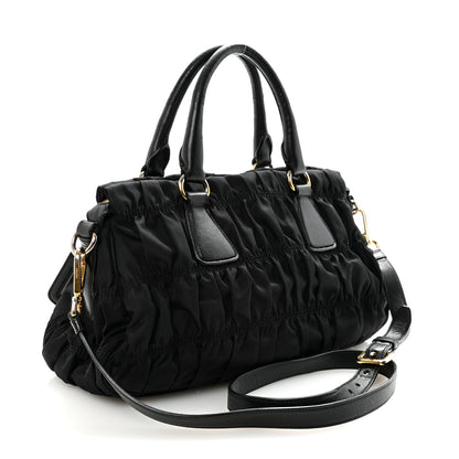 Prada Tessuto Nylon Gaufre Tote  Black 3 of 9