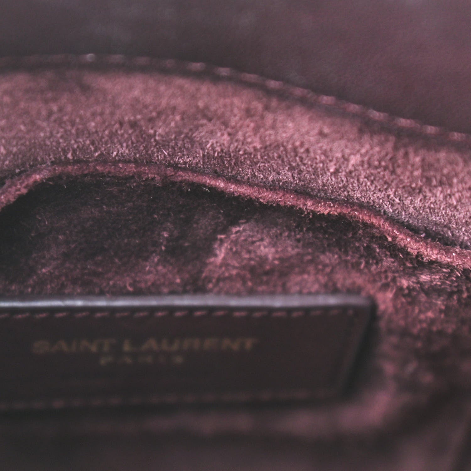 Saint Laurent Calfskin Nano Sac De Jour Dark Amaranto 9 of 11