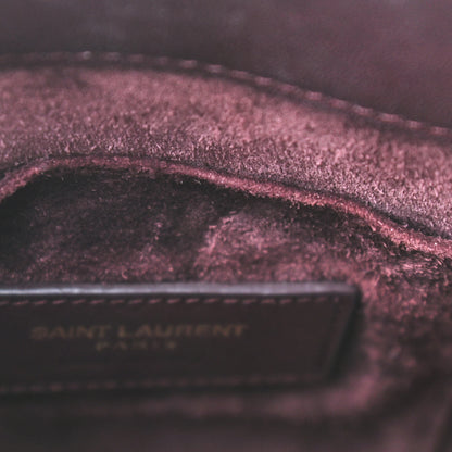 Saint Laurent Calfskin Nano Sac De Jour Dark Amaranto 9 of 11