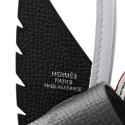 Hermes Epsom Swift Chevre Mysore Birdy Bag Charm Black Etoupe Bleu Hydra Bleu Brume 3 of 5