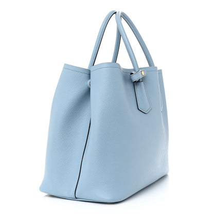Prada Saffiano Cuir Medium Double Bag Astrale Blue 3 of 11