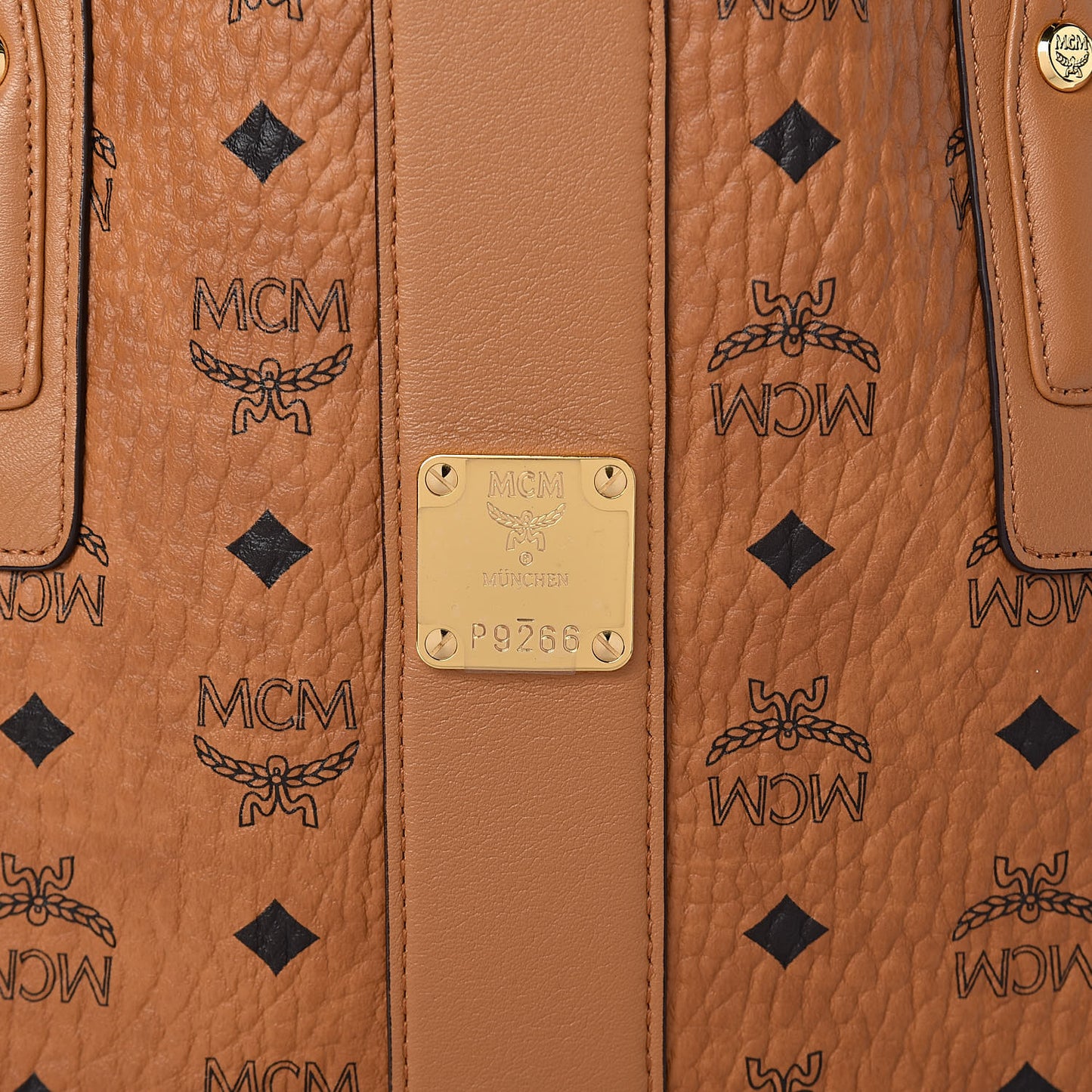 Visetos Medium Liz Reversible Shopper Tote Cognac
