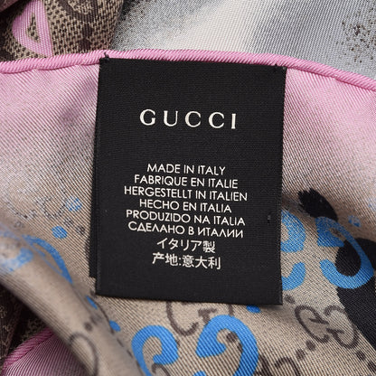 Gucci Silk Twill GG Monogram Real GG UFO Square Scarf Multicolor 4 of 4