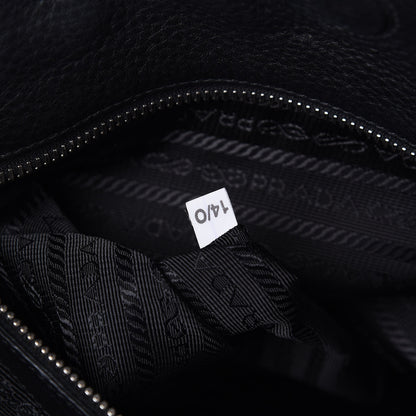 Prada Vitello Daino Shopping Tote Black 10 of 14