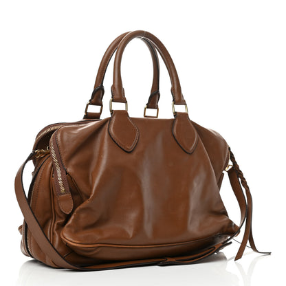 Celine Smooth Calfskin Small Triptyque Satchel Brown 3 of 13