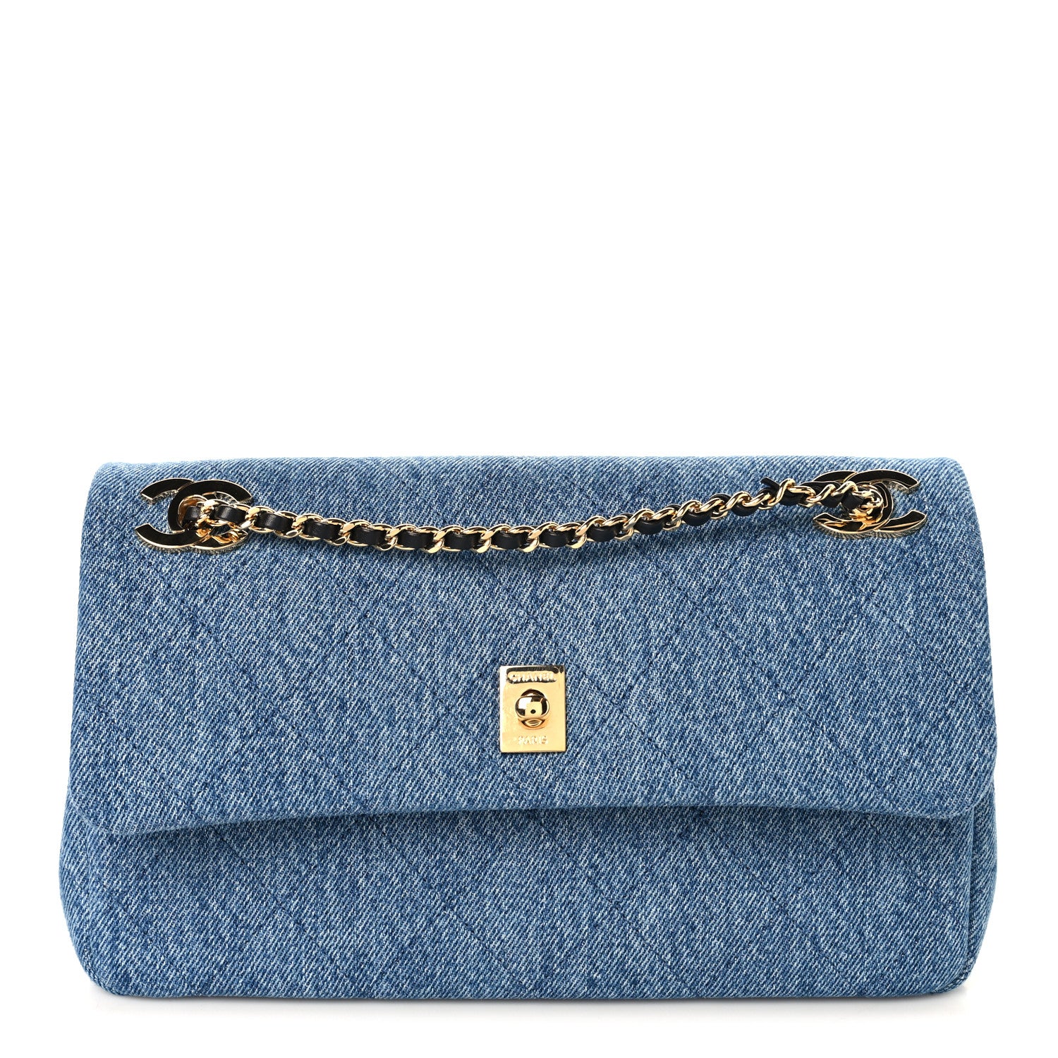 Chanel Denim Quilted Eyes On You Flap Blue 1 of 23