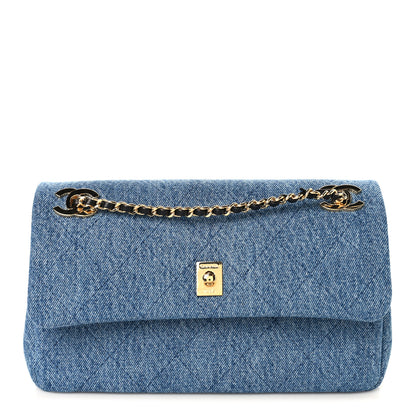 Chanel Denim Quilted Eyes On You Flap Blue 1 of 23
