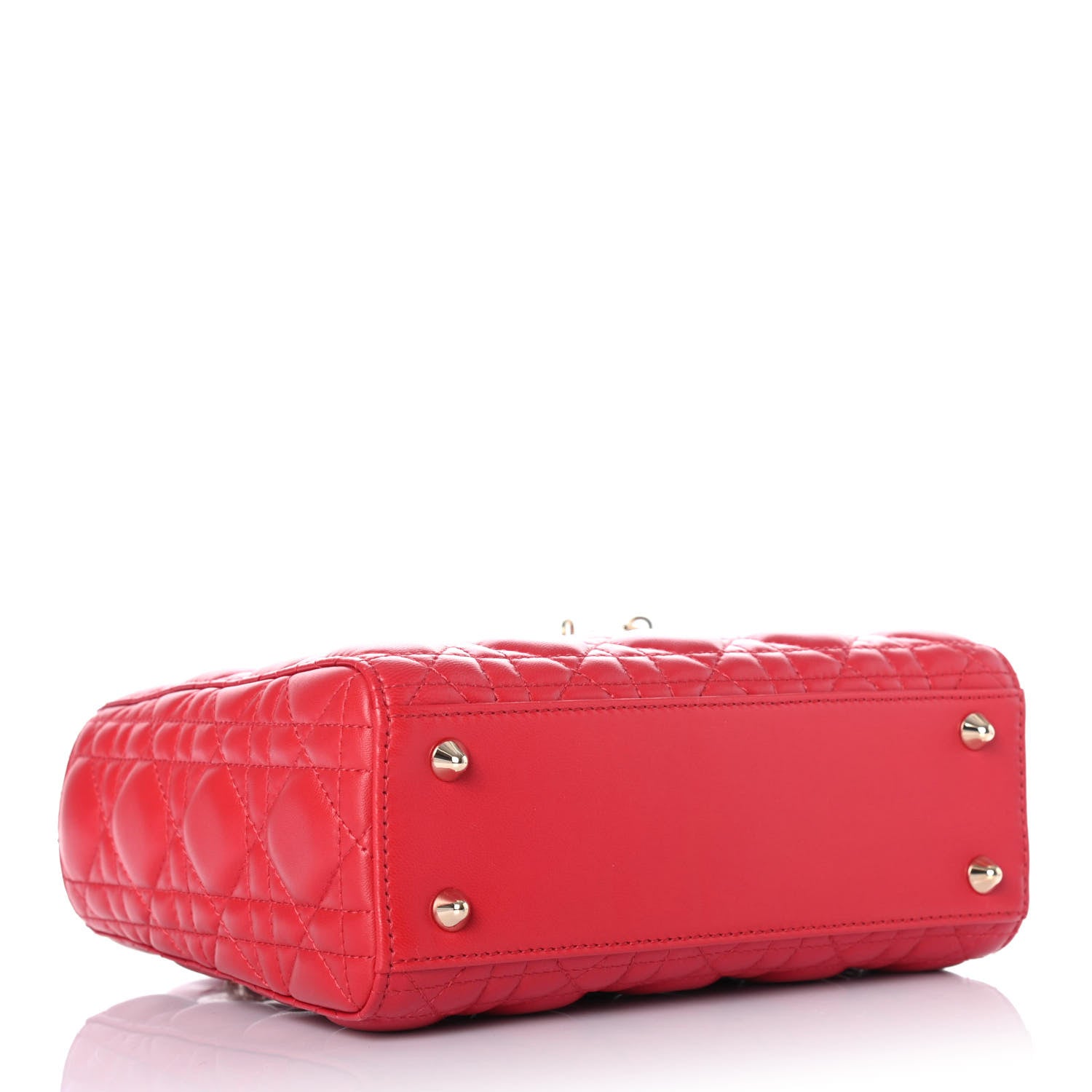 Christian Dior Lambskin Cannage Small Lucky Badges My Lady Dior Red 3 of 4