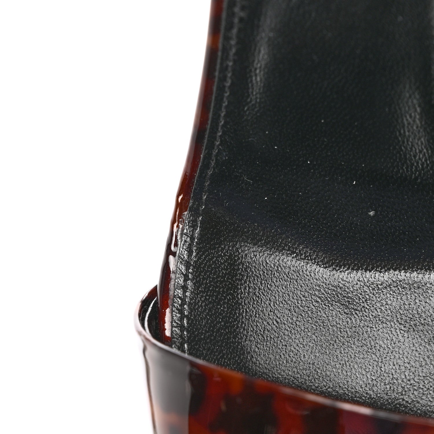 Saint Laurent Patent Calfskin Amber 105 Ankle Strap Sandals 40 Tortoiseshell 11 of 12