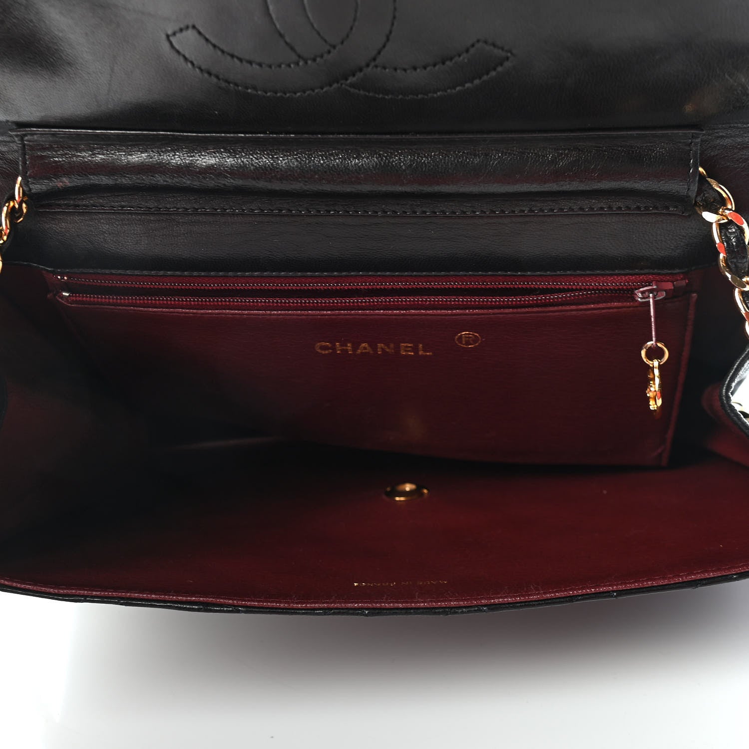 Chanel Lambskin Quilted Medium Single Flap Black 5 of 9