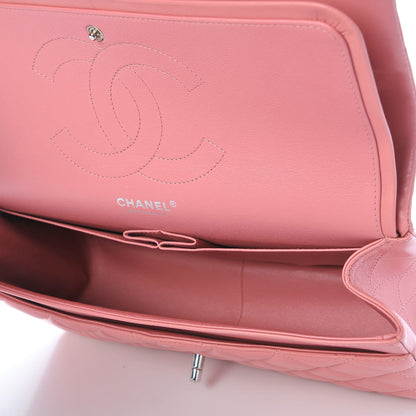 Chanel Lambskin Quilted Jumbo Double Flap Pink 7 of 8