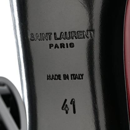 Saint Laurent Patent Calfskin Opyum 110 Sandals 41 Red 8 of 9