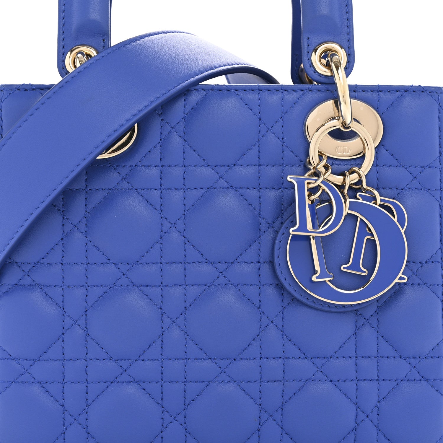 Christian Dior Lambskin Cannage Small My ABCDior Lady Dior Blue 8 of 14