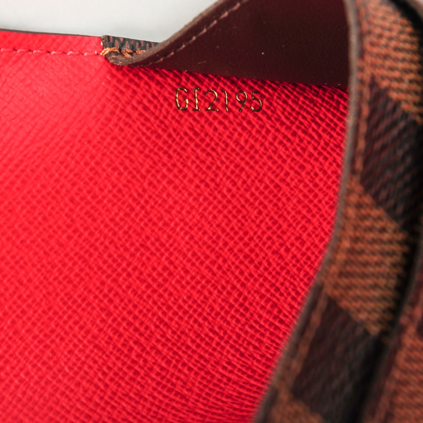 Damier Ebene Josephine Wallet Red