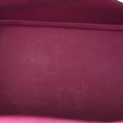 Hermes Ostrich Mini Lindy 20 Fuchsia 5 of 10