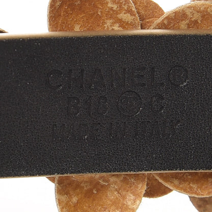 Chanel Metallic Calfskin Floral Headband Gold 4 of 6