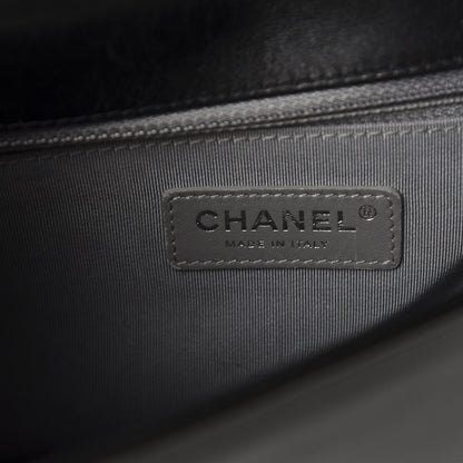 Chanel Patent Quilted Medium Coco Boy Flap 12 of 16