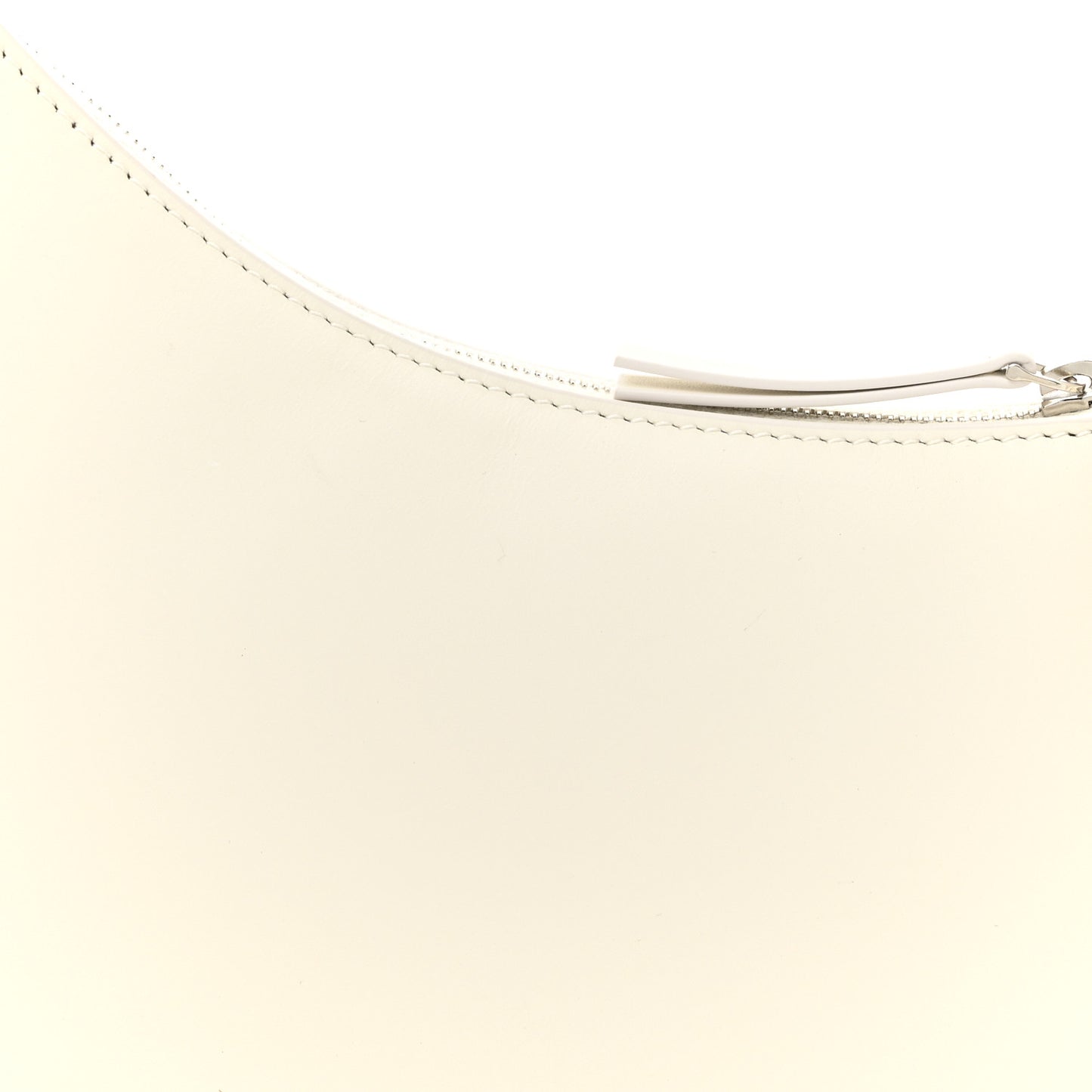 Smooth Calfskin Half Moon Shoulder Bag New Ivory