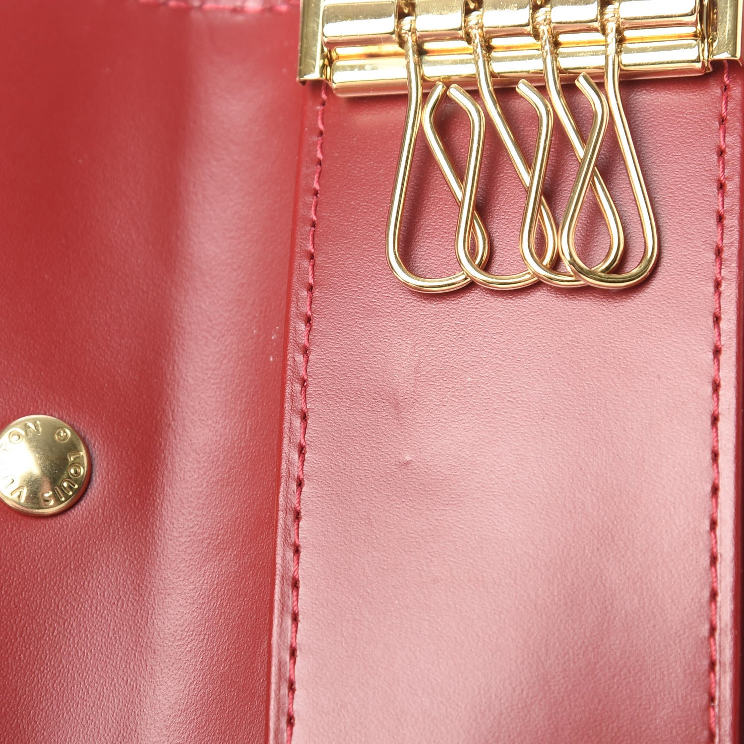 Louis Vuitton Vernis Multicles 4 Key Holder Pomme D'Amour 8 of 9