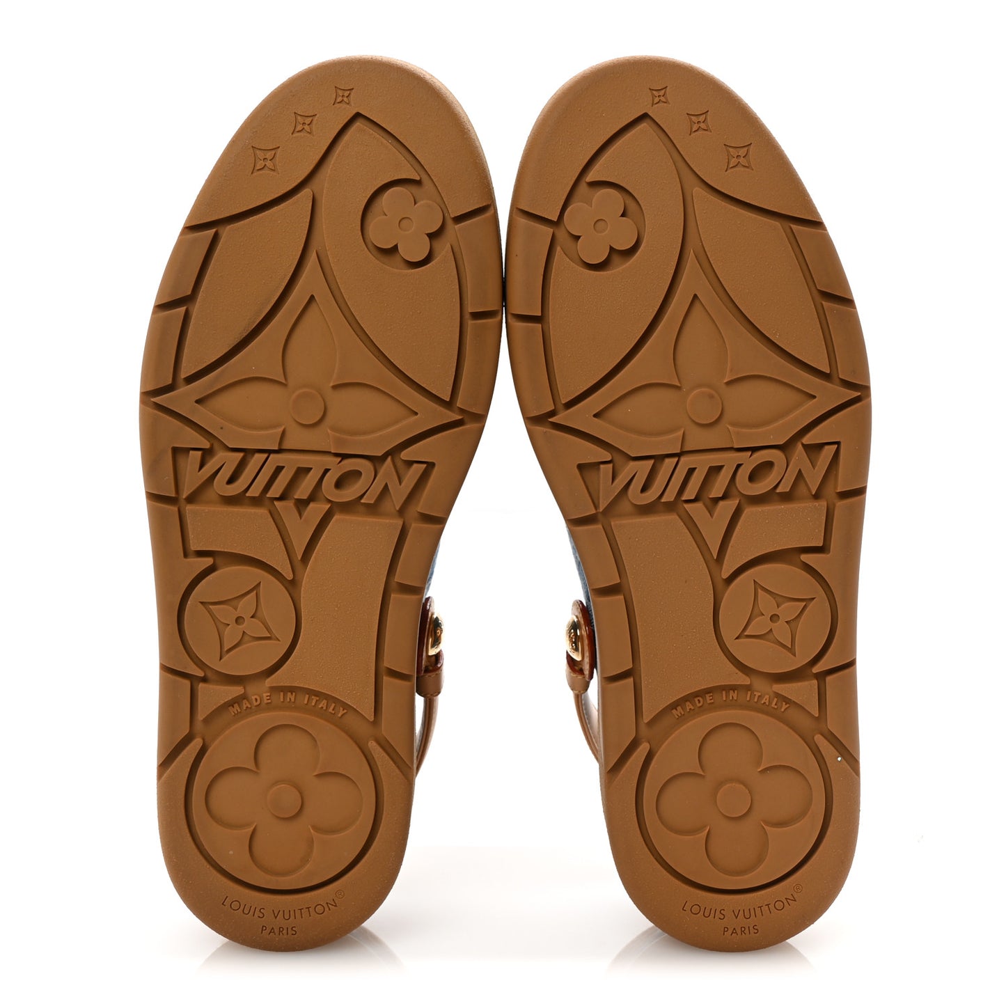 Monogram Denim Aspen Platform Clog Mules 41 Blue