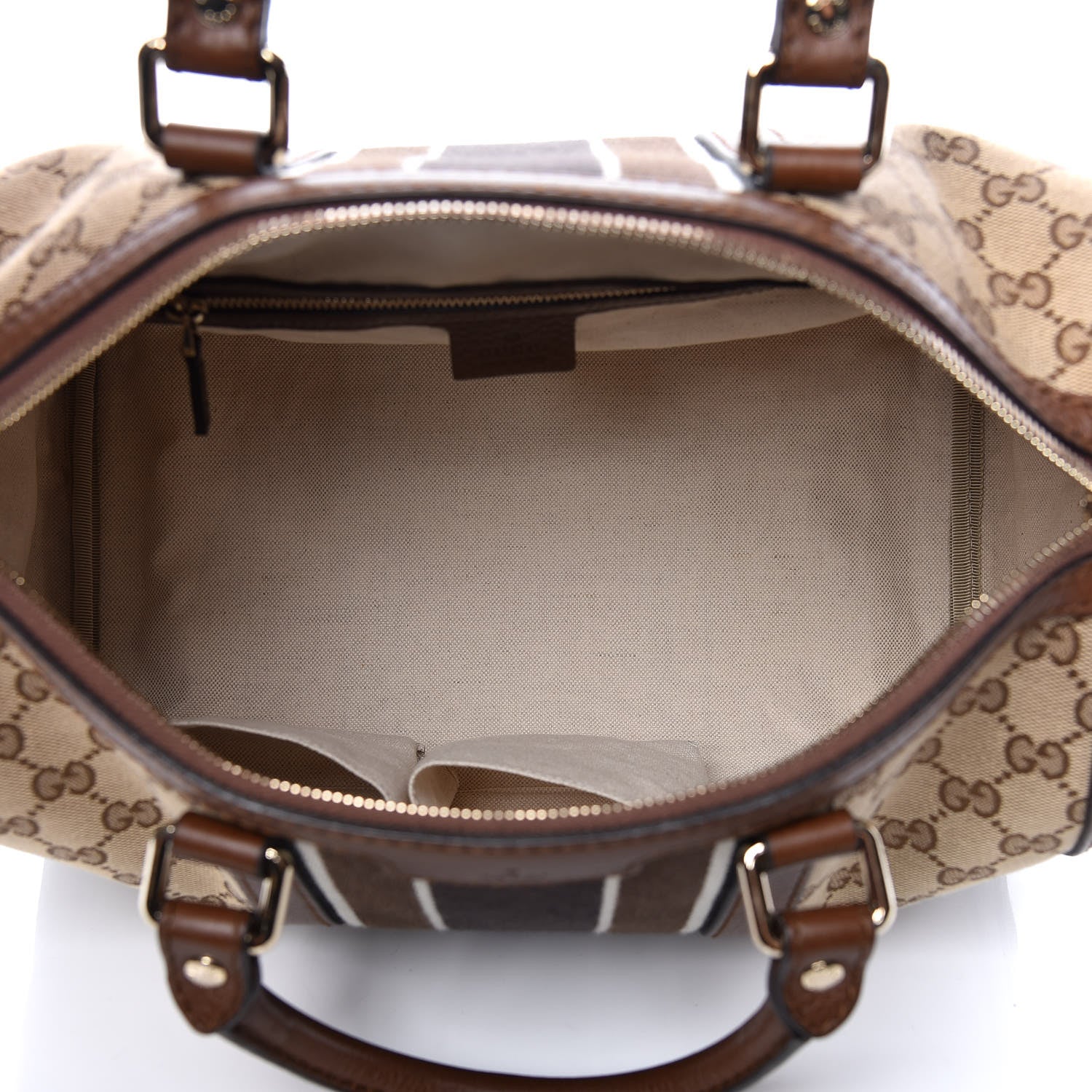 Gucci Monogram Web Medium Boston Dark Brown 5 of 13