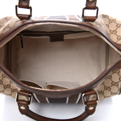 Gucci Monogram Web Medium Boston Dark Brown 5 of 13