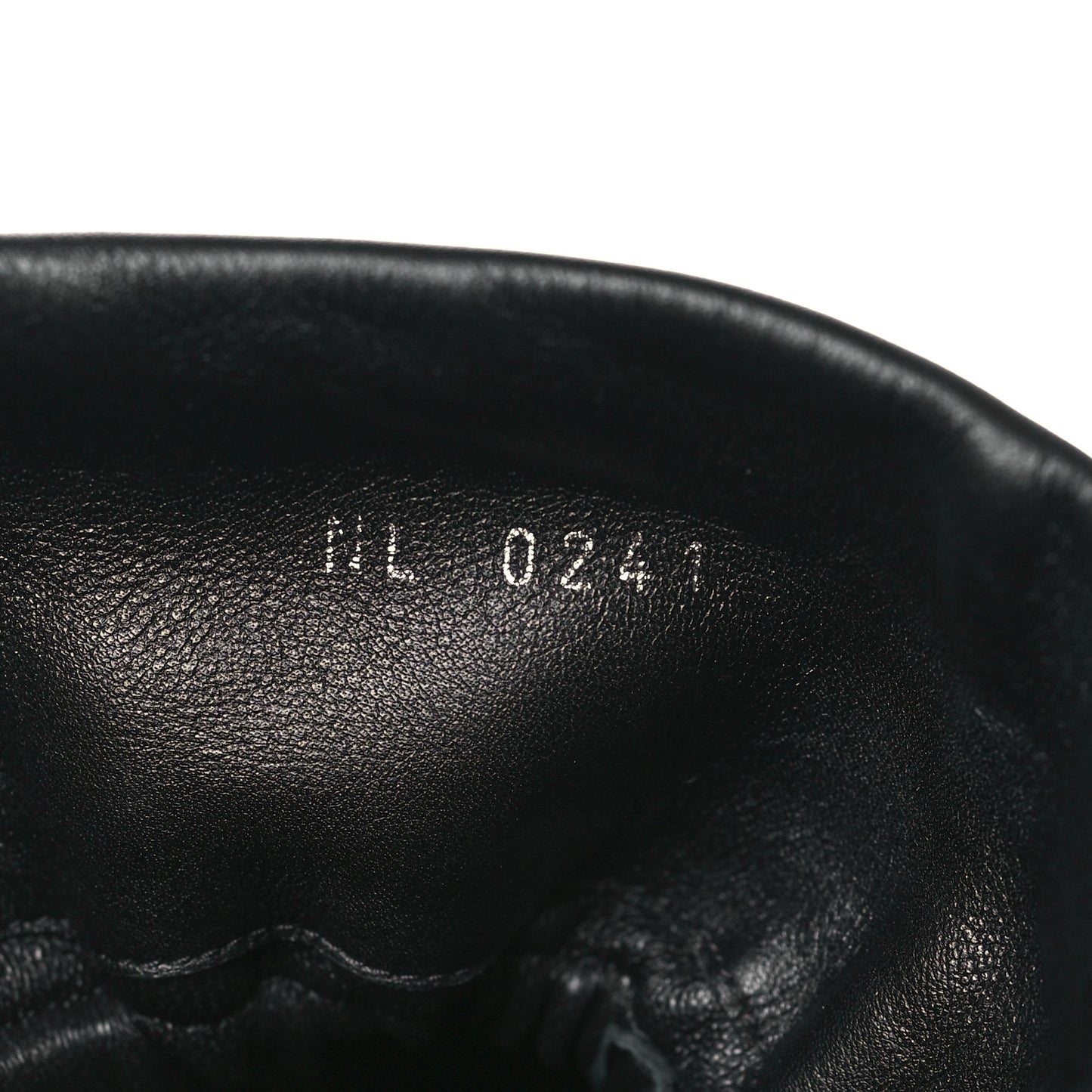 Calfskin Monogram Drawstring Ankle Boots 38.5 Black