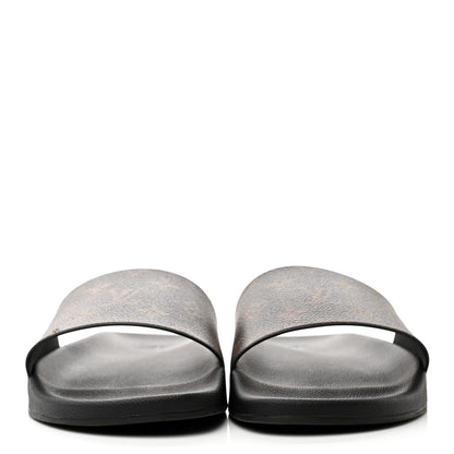 Louis Vuitton Rubber Monogram Eclipse Mens Waterfront Mules 9.5 Black 2 of 9