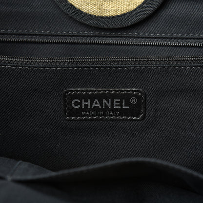 Chanel Canvas Medium Deauville Tote Beige Black 5 of 10