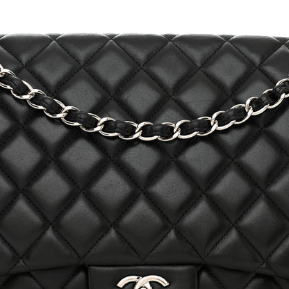 Chanel Lambskin Quilted Maxi Single Flap Black 7 of 13