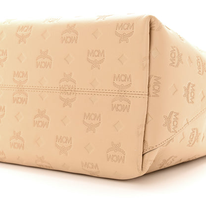 MCM Calfskin Ottomar Monogram Medium Klara Hobo New Beige 9 of 11