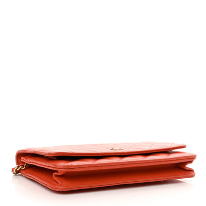 Chanel Caviar Quilted Wallet on Chain WOC Red 4 of 12