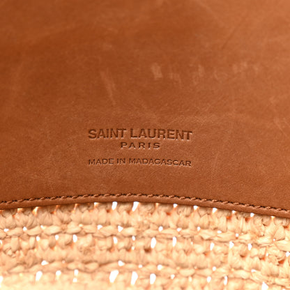 Saint Laurent Raffia Vegetable Le 37 Bucket Bag Naturel Brick 7 of 9