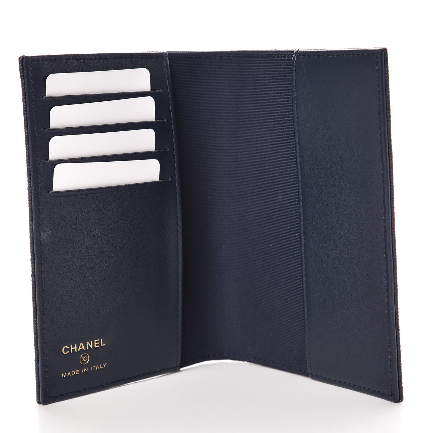 Chanel Caviar Quilted Passport Holder Navy 5 of 8