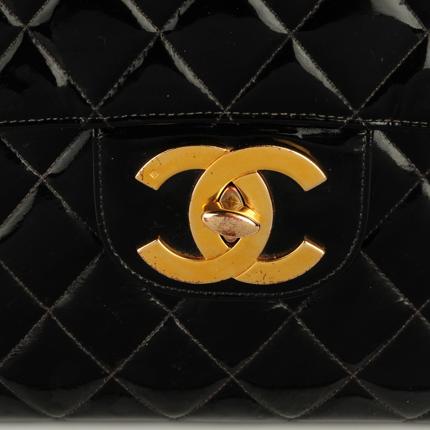 Chanel Patent Quilted XL Flap Black 10 of 12
