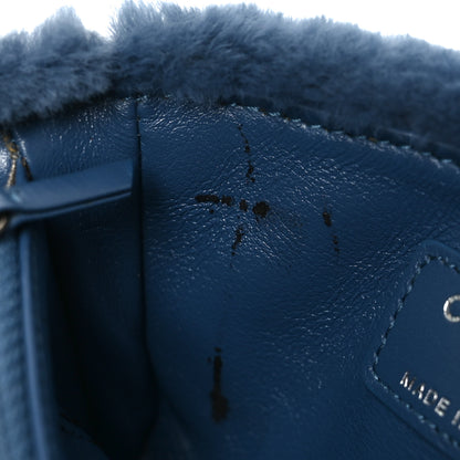 Chanel Rabbit Fur Mini CC Pouch Blue 10 of 10
