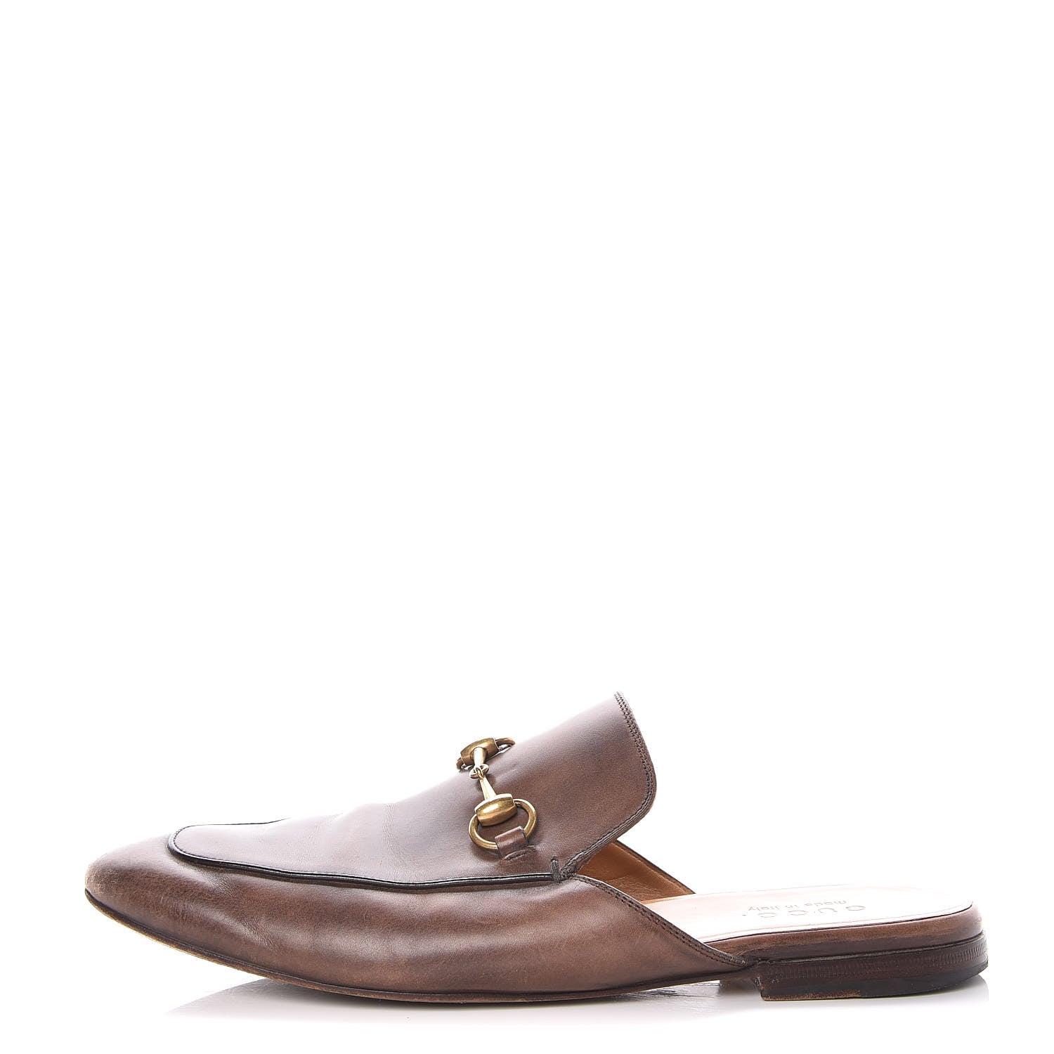 Gucci Calfskin Mens Princetown Slippers 8.5 Fondente Brown 1 of 10