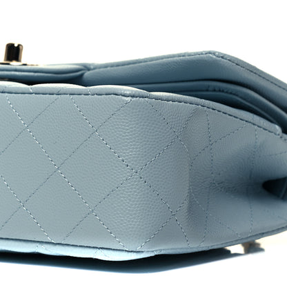 Chanel Caviar Quilted Small Double Flap Light Blue 9 of 9