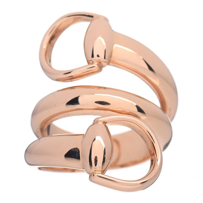 Gucci 18K Rose Gold Double Horsebit Ring 52 6 1 of 4