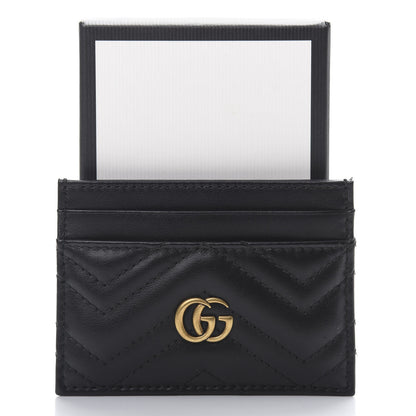 Gucci Calfskin Matelasse GG Marmont Card Holder Black 8 of 8