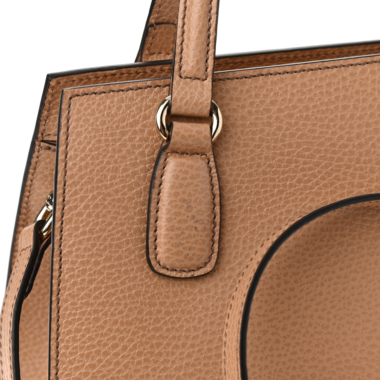Gucci Dollar Calfskin Medium Soho Top Handle Satchel Camelia 11 of 11