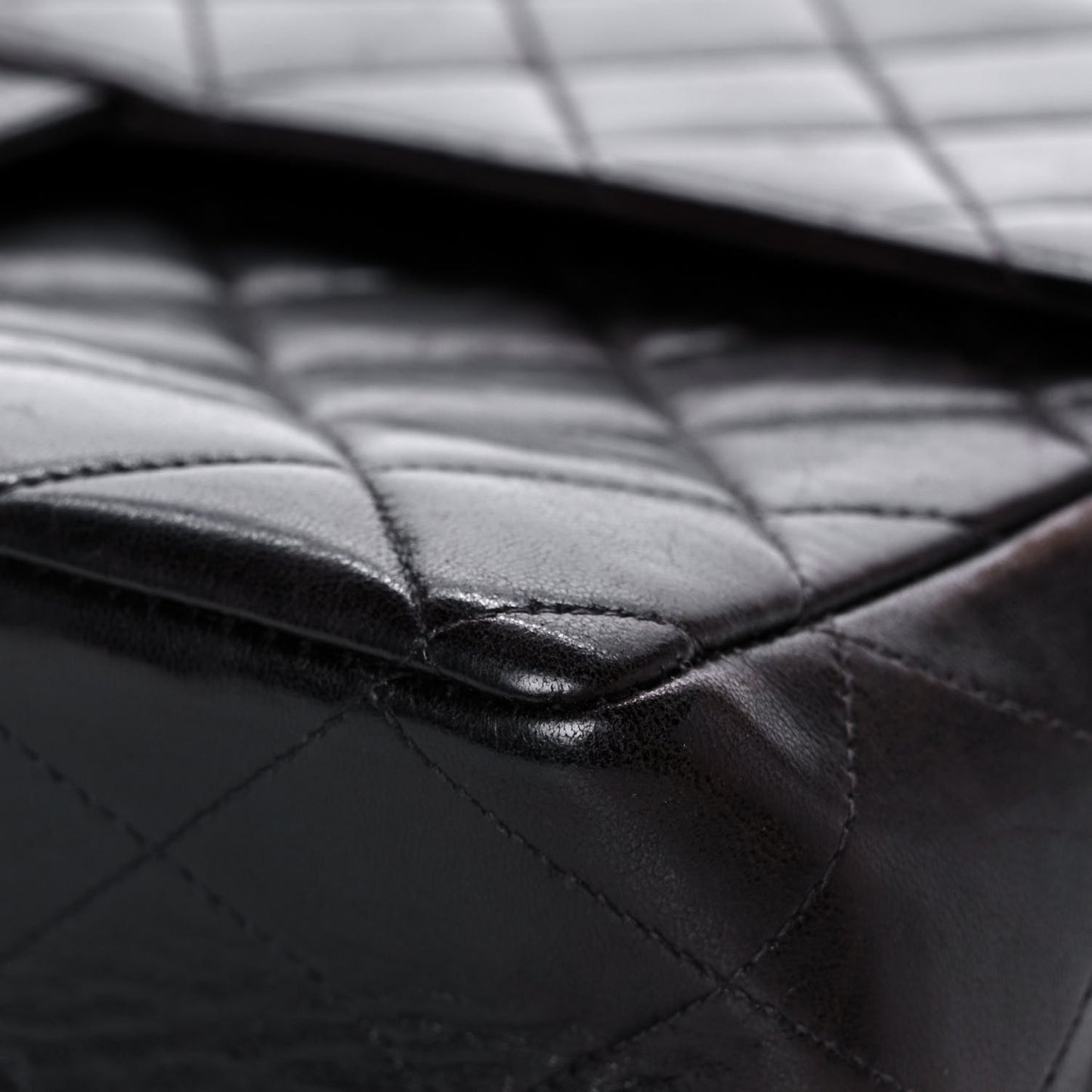 Lambskin Jumbo Single Flap Dark Brown