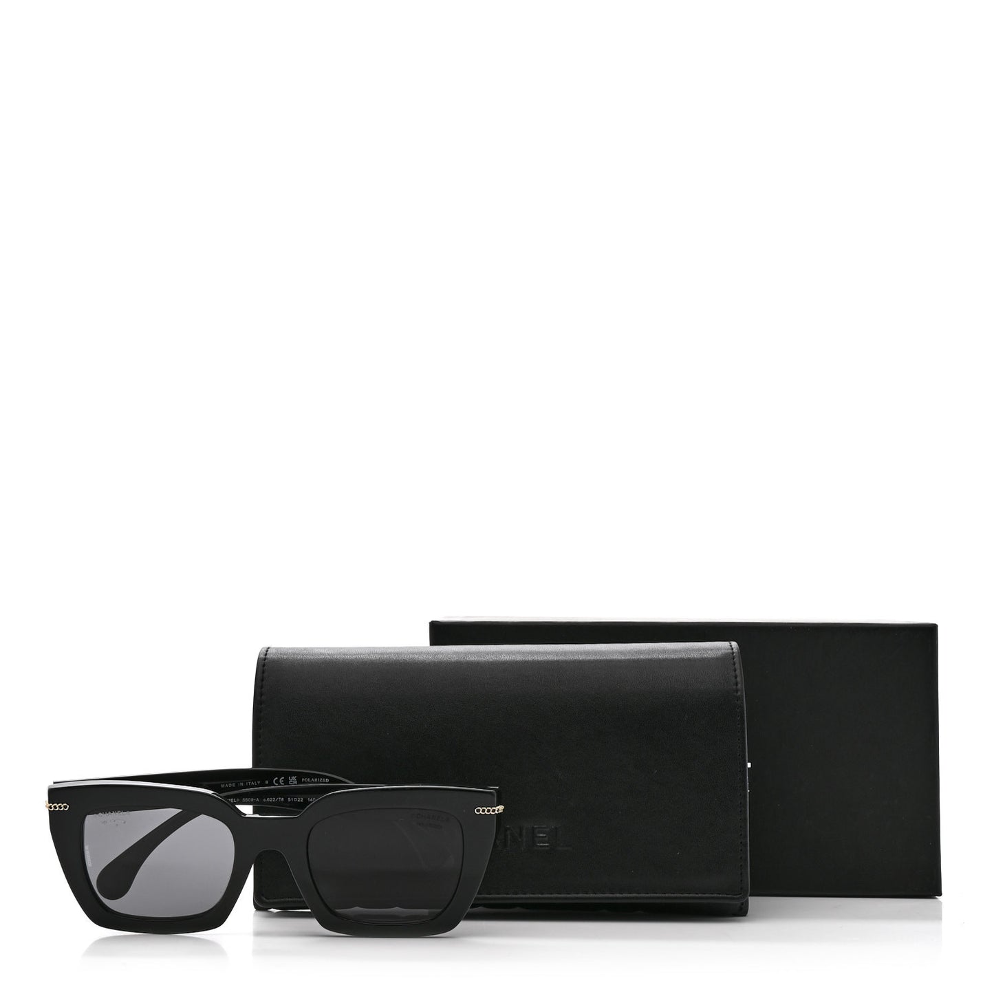 Acetate Square Sunglasses 5509-A Black