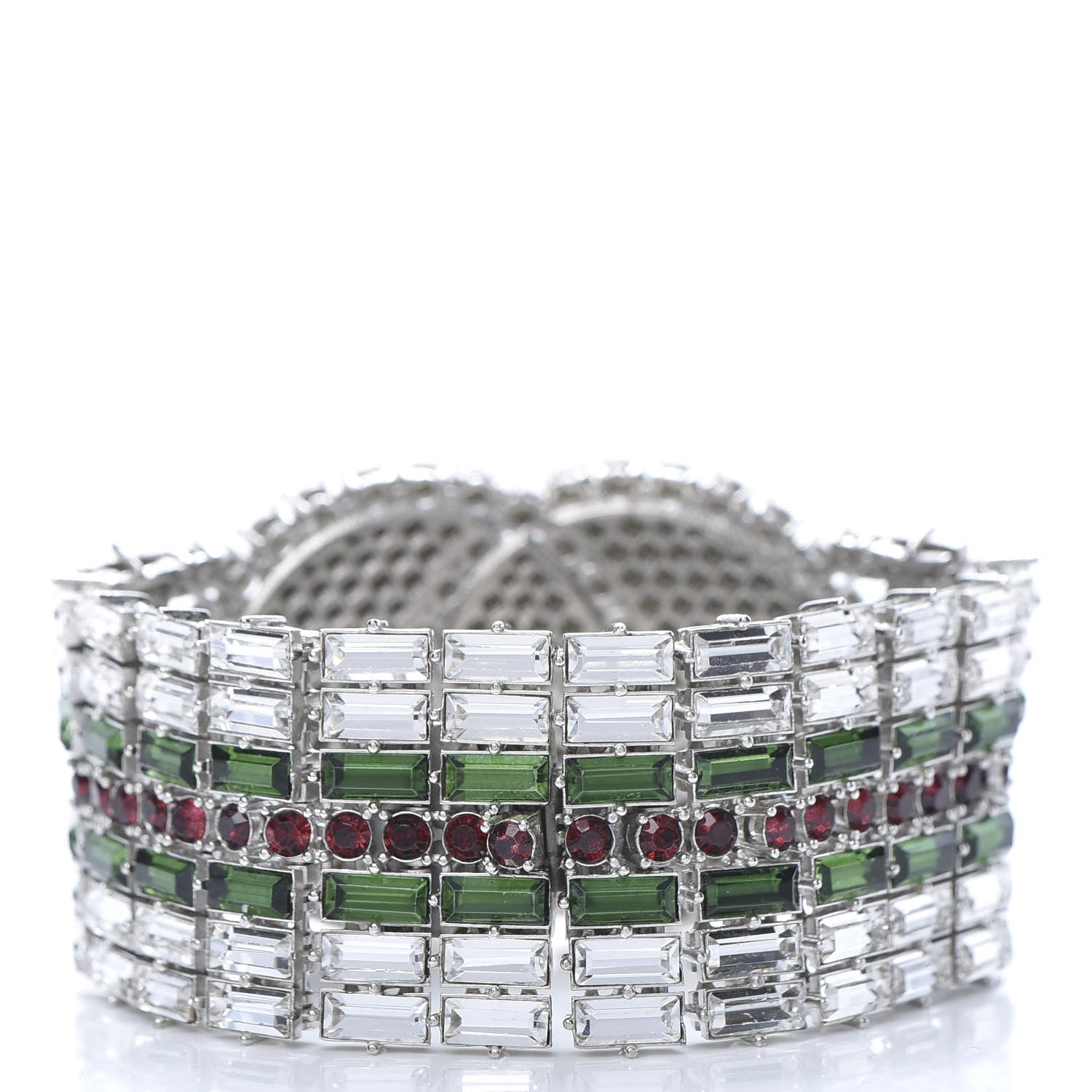 Gucci Crystals Double G Web Tennis Bracelet L 3 of 6