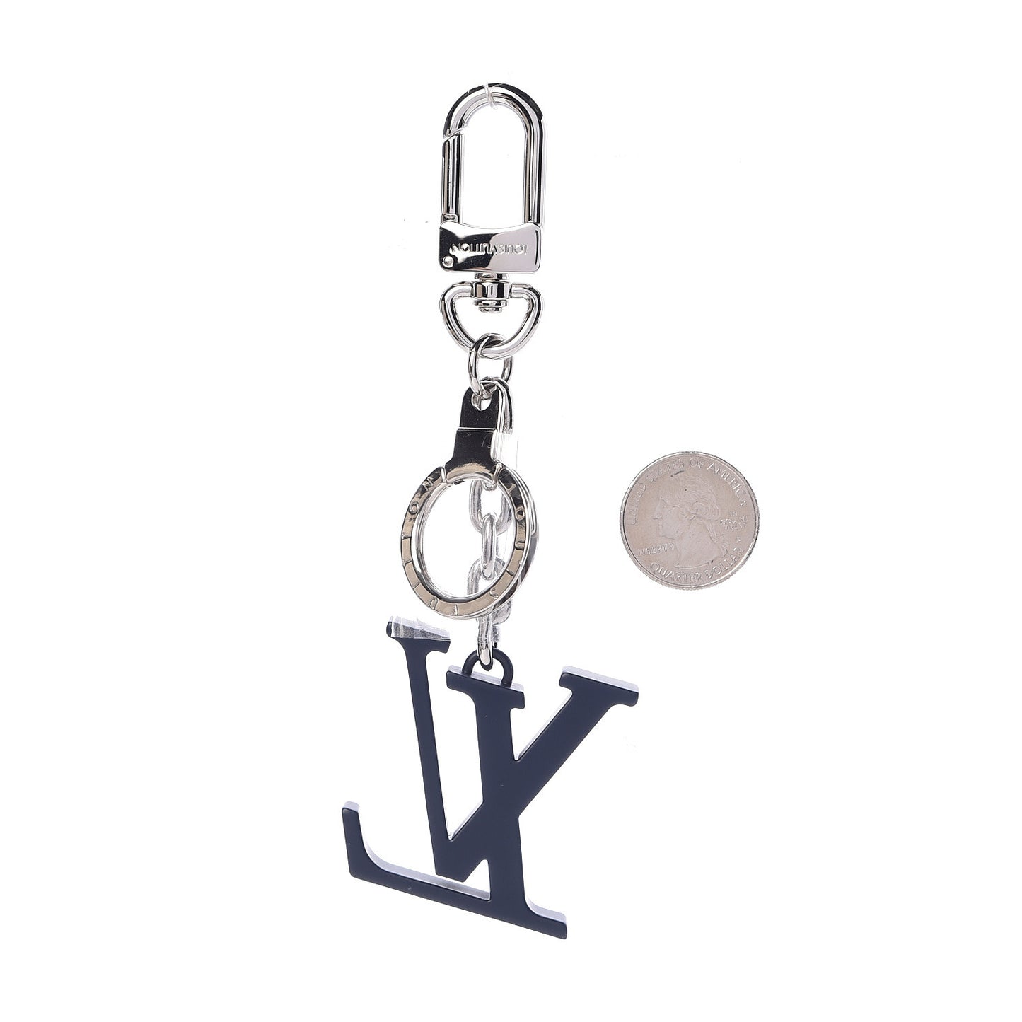 LV Bag Charm Key Holder Blue