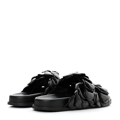 Valentino Garavani Kidskin Atelier 03 Rose Edition Double Buckle Slide Sandals 40 Black 4 of 9